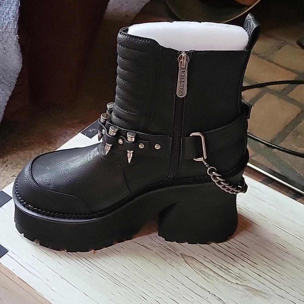 Killstar Rise Up Boots BNIB Size 8 - Picture 5 of 11